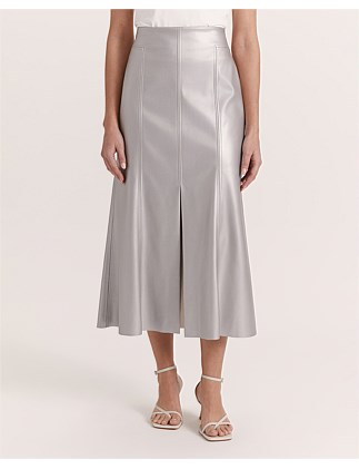 VIV VEGAN PANEL MIDI SKIRT