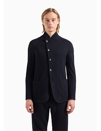 MEN'S ASYMMETRIC BUTTON UP BLAZER