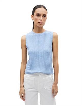 RIBBED TEXTURED SHELL TOP