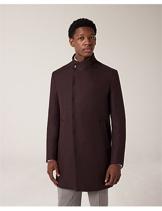 Two Tone Funnel Neck Coat 