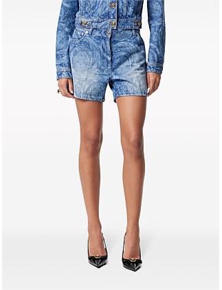 DENIM SHORTS BAROQUE WITH SPECIAL TREATMENT