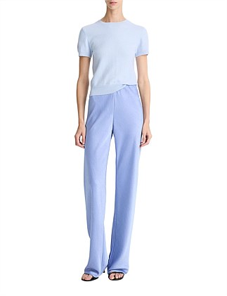 High-Waist Fluid Satin Bias Pant