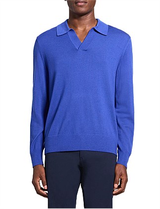 BRIODY WOOL LONG SLEEVE POLO