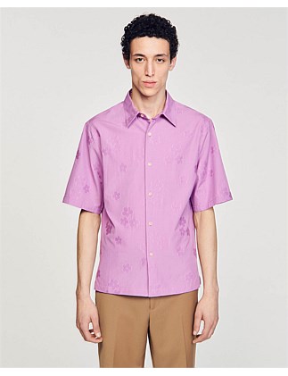 CHEMISE MC FLEURS RELIEF CASUAL SHIRT