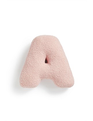 TEDDY INITIAL CUSHION DUSTY ROSE