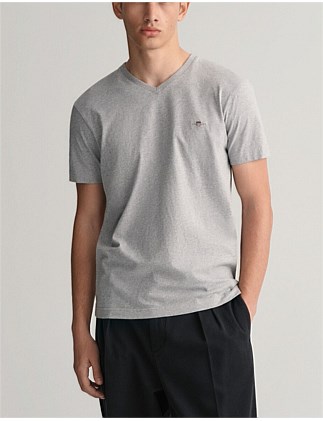 Slim Fit Shield V-Neck T-Shirt