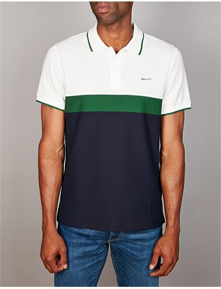 Striped Piqué Polo Shirt