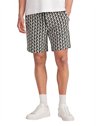 JACQUARD KNIT SWEAT SHORTS