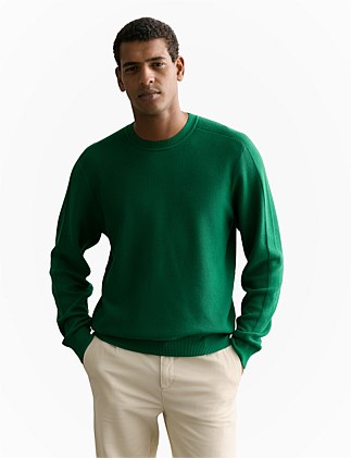 Australian Cotton Textured Knit Crew