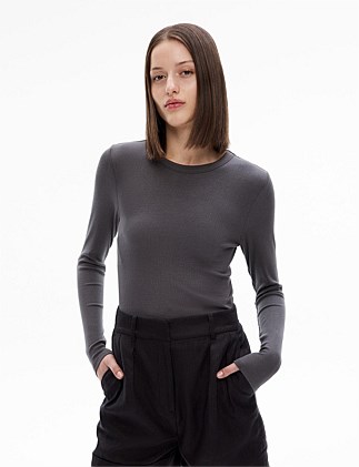 Fine Rib Jersey Top