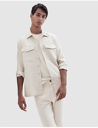 COTTON LINEN OVERSHIRT