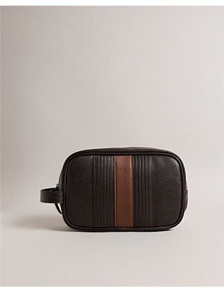 EVENS STRIPED PU WASHBAG