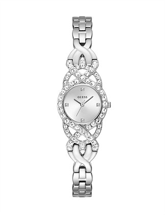 ADORN CRYSTAL SILVER BRACELET WATCH