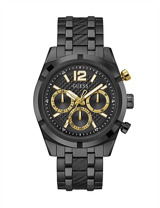 RESISTANCE BLACK DIAL BLACK BRACELET WATCH