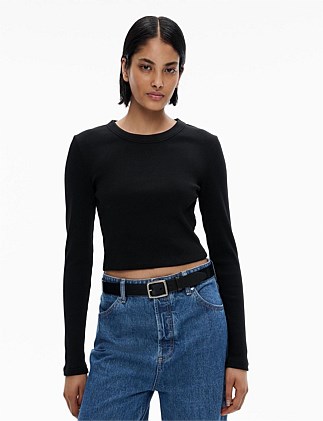 Crop Crew Rib Top