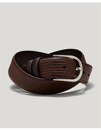 Textured Leather Belt