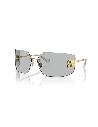 Irregular GOLD LIGHT GREY Female Sunglasses