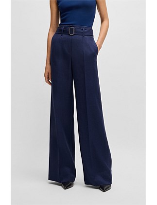 Relaxed-fit trousers in a linen blend