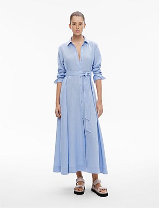 Linen Maxi Shirt Dress