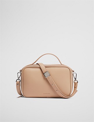 Double Zip Handle Crossbody Bag