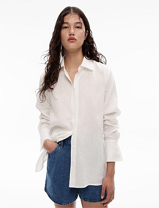 Linen Split Detail Shirt