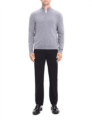 HILLES CASHMERE QUARTER-ZIP JUMPER