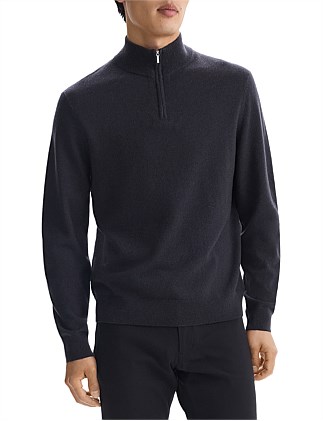 HILLES CASHMERE QUARTER-ZIP JUMPER