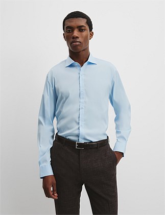 Tailored Fit Cotton Blend Stripe Shirt