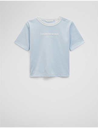 Australian Cotton Contrast Logo T-Shirt