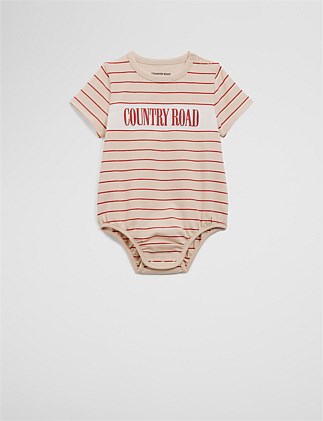 Organically Grown Cotton Stripe Heritage T-Shirt Bodysuit