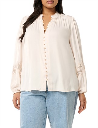 ANNALISE CURVE LACE BLOUSE