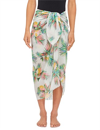 SARONG SCARF TROPICAL LEMONS