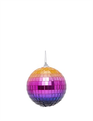 8cm Multicolour Disco Ornament