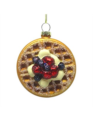 7CM WAFFLE GLASS ORNAMENT