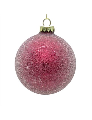 10CM SOFT ROSE GLASS BAUBLE