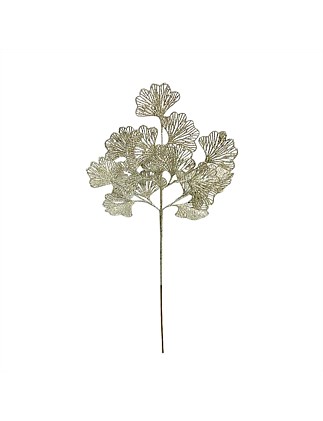 60CM CHAMPAGNE GLITTER LEAVES TREE PICK