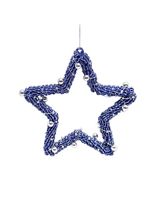 14CM BLUE STAR ORNAMENT