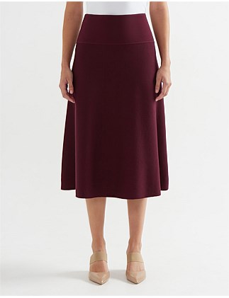 MERINO KNIT MIDI SKIRT