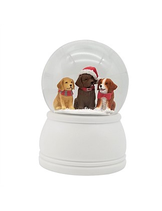 10CM DOGS MUSICAL SNOMOTION WATERGLOBE