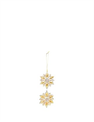 14CM GOLD DANGLE SNOWFLAKE ORNAMENT