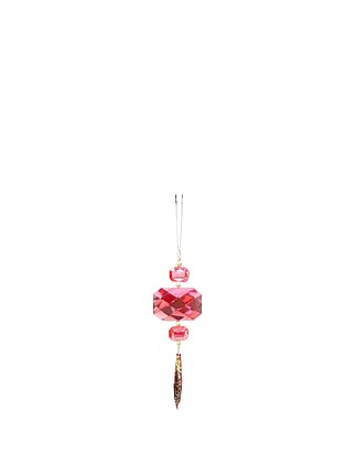 19CM PINK GEO JEWEL DROP ORNAMENT