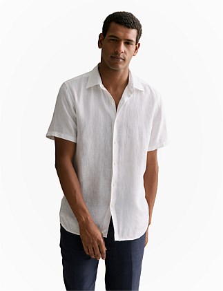 Regular Fit Linen Short Sleeve Shirt