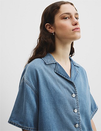 Soft Denim Short Sleeve Shirt