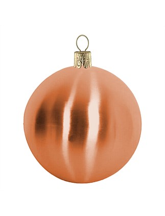 8CM ORANGE SHINY EUROPEAN GLASS BAUBLE