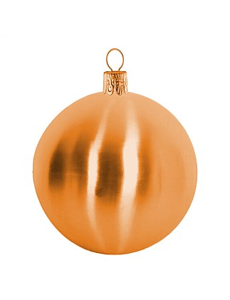 8CM ORANGE PEARL EUROPEAN GLASS BAUBLE