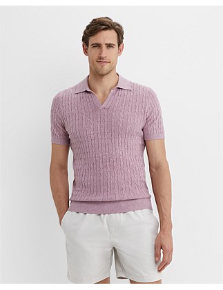 MURRINAR CABLE KNIT POLO