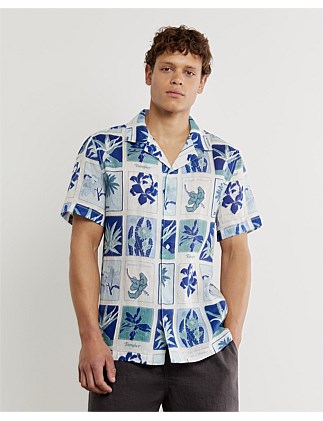 ANDRE LINEN POSTCARD SHIRT