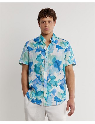 PALMER LINEN HYDRANGEA SHIRT