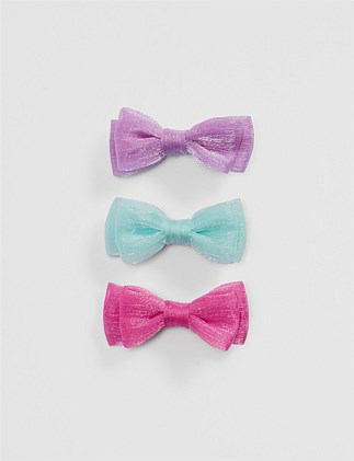 Shimmer Bow Pack of 3