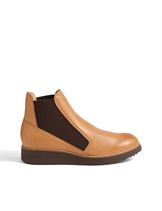 Ozeke Dark Tan Choc Leather Chelsea Boots